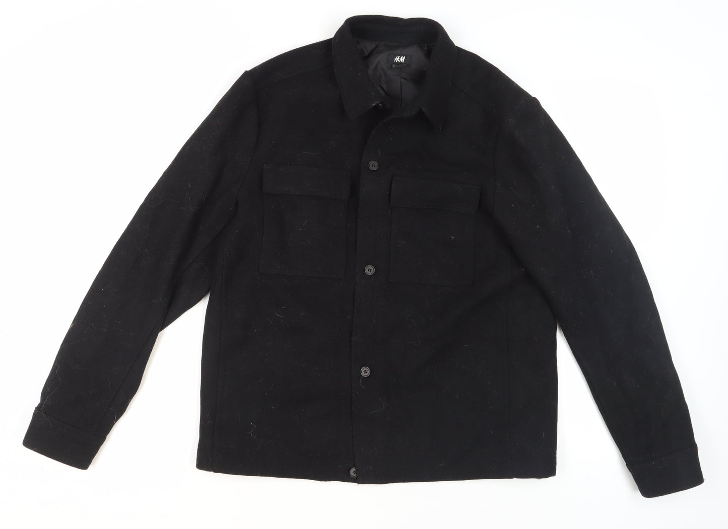Mens UK Size M H&M Black Basic Jacket