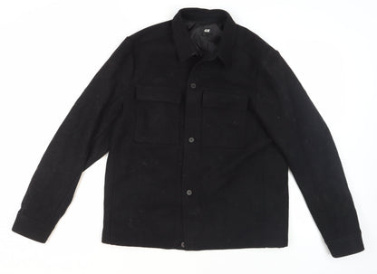 Mens UK Size M H&M Black Basic Jacket
