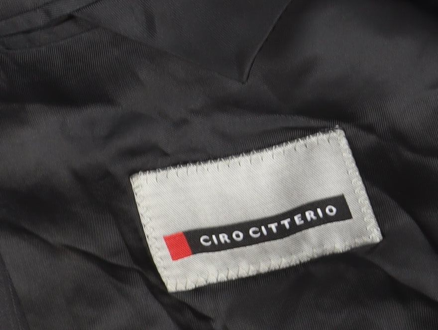 Mens UK Size 44 Ciro Citterio Regular Black Suit Jacket