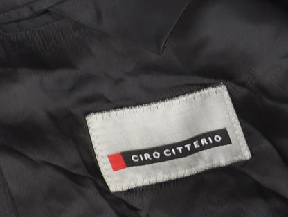 Mens UK Size 44 Ciro Citterio Regular Black Suit Jacket