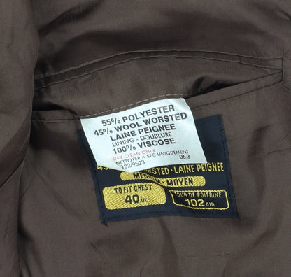 Mens UK Size 40 St Michael Regular Brown Suit Jacket