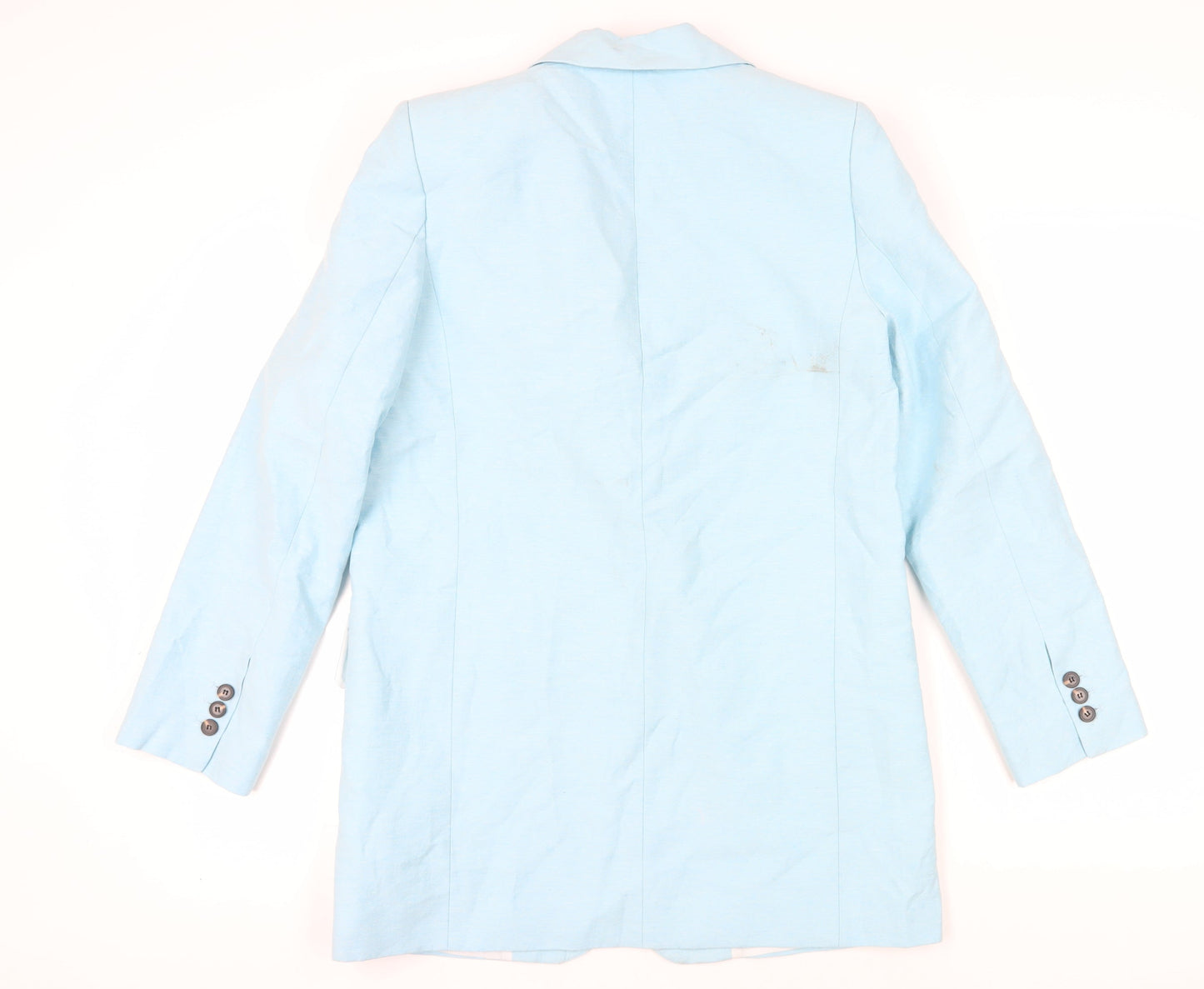 Zara Women's Blue Linen Blazer Size 8