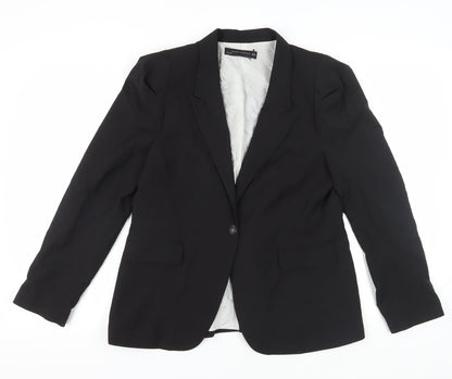 Zara Women's Black Blazer, XL, Business Formal, Single-Breasted