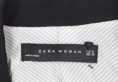 Zara Women's Black Blazer, XL, Business Formal, Single-Breasted