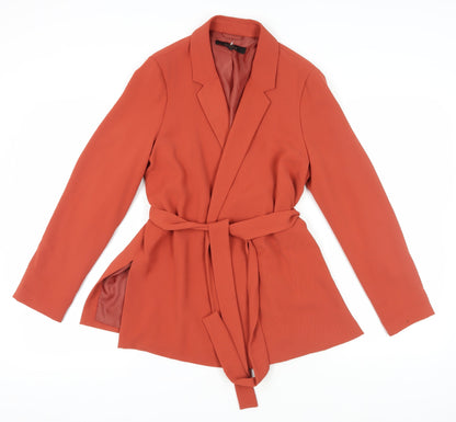 Next Women's Orange Blazer - Size 14, Belted, Autumn