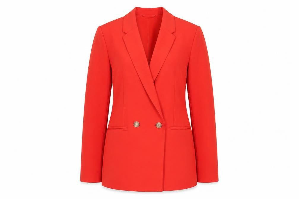 H&M Women's Red Double-Breasted Blazer XS