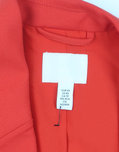 H&M Women's Red Double-Breasted Blazer XS