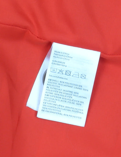 H&M Women's Red Double-Breasted Blazer XS