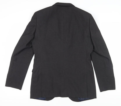 Next Men's Black Blazer, Regular Fit, Size 40R
