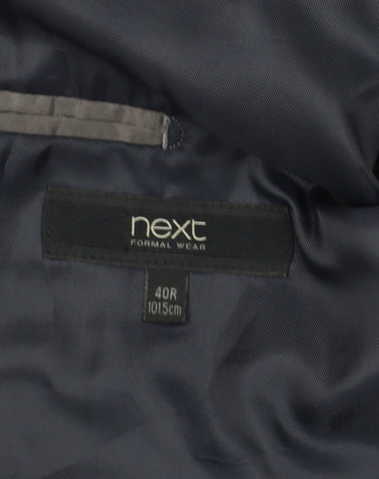Next Men's Black Blazer, Regular Fit, Size 40R
