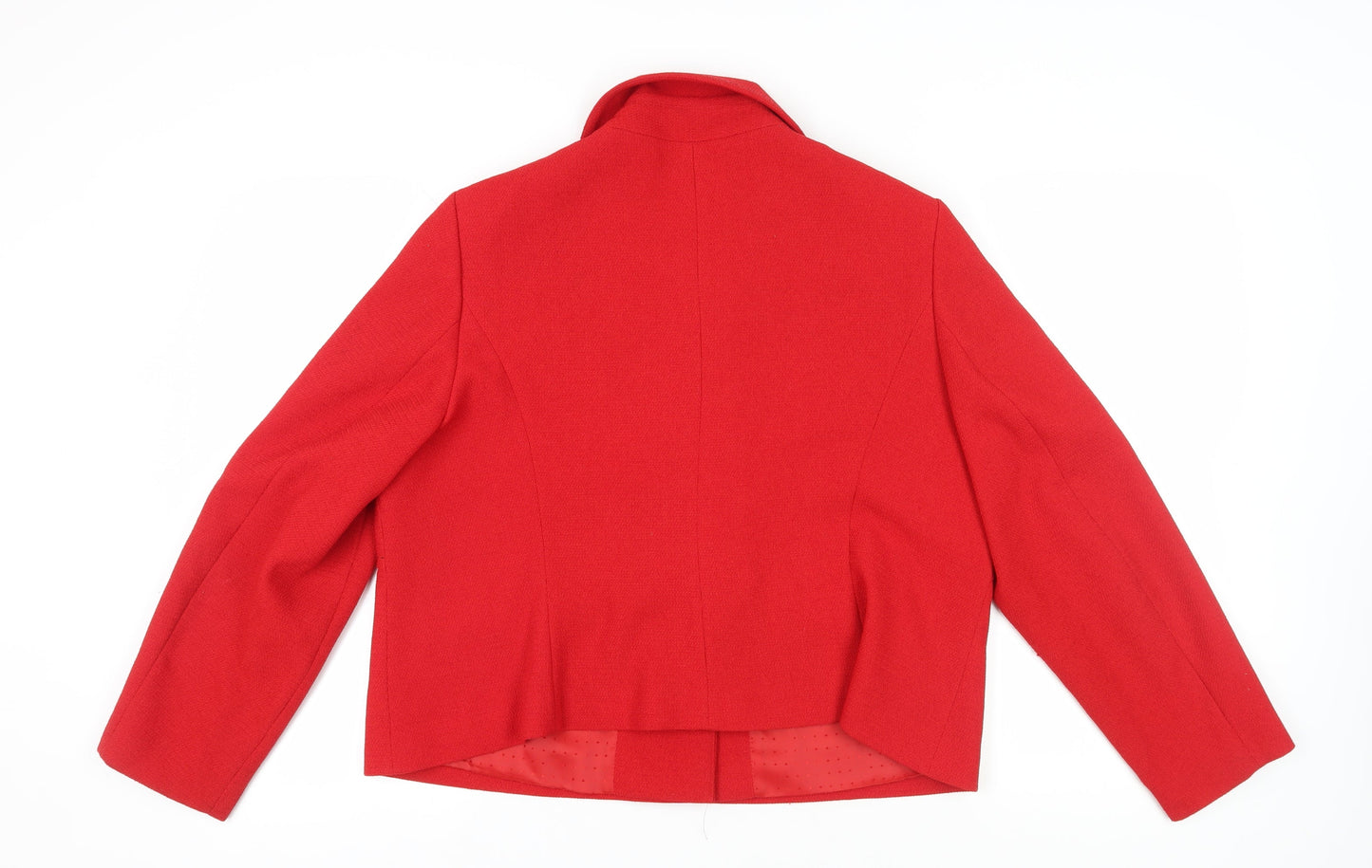 Marks and Spencer Women's Red Cropped Suit Jacket, Size 20