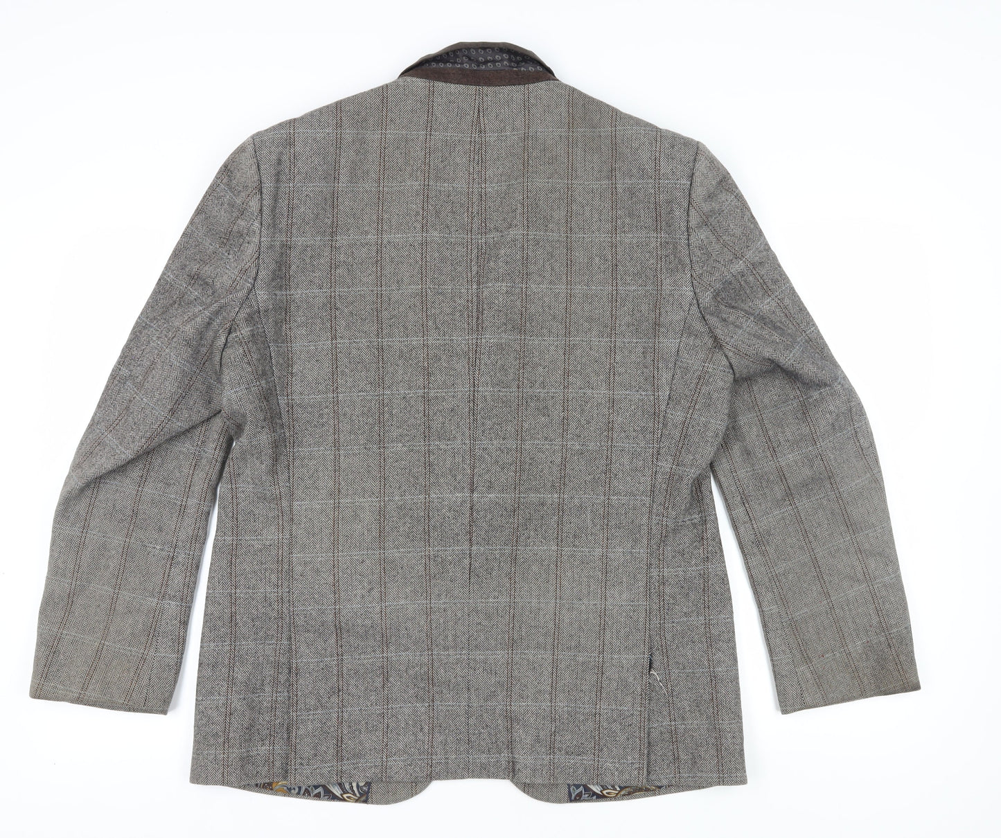 Broadstone Bros Men's Grey Check Tweed Blazer 44R