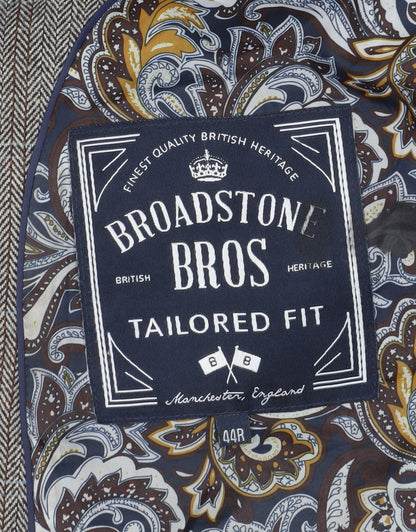Broadstone Bros Men's Grey Check Tweed Blazer 44R