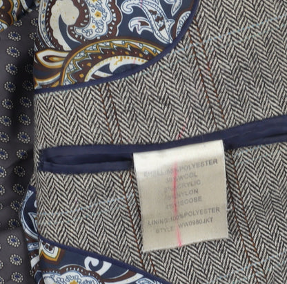 Broadstone Bros Men's Grey Check Tweed Blazer 44R