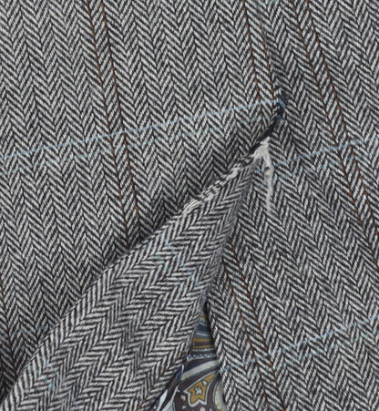 Broadstone Bros Men's Grey Check Tweed Blazer 44R