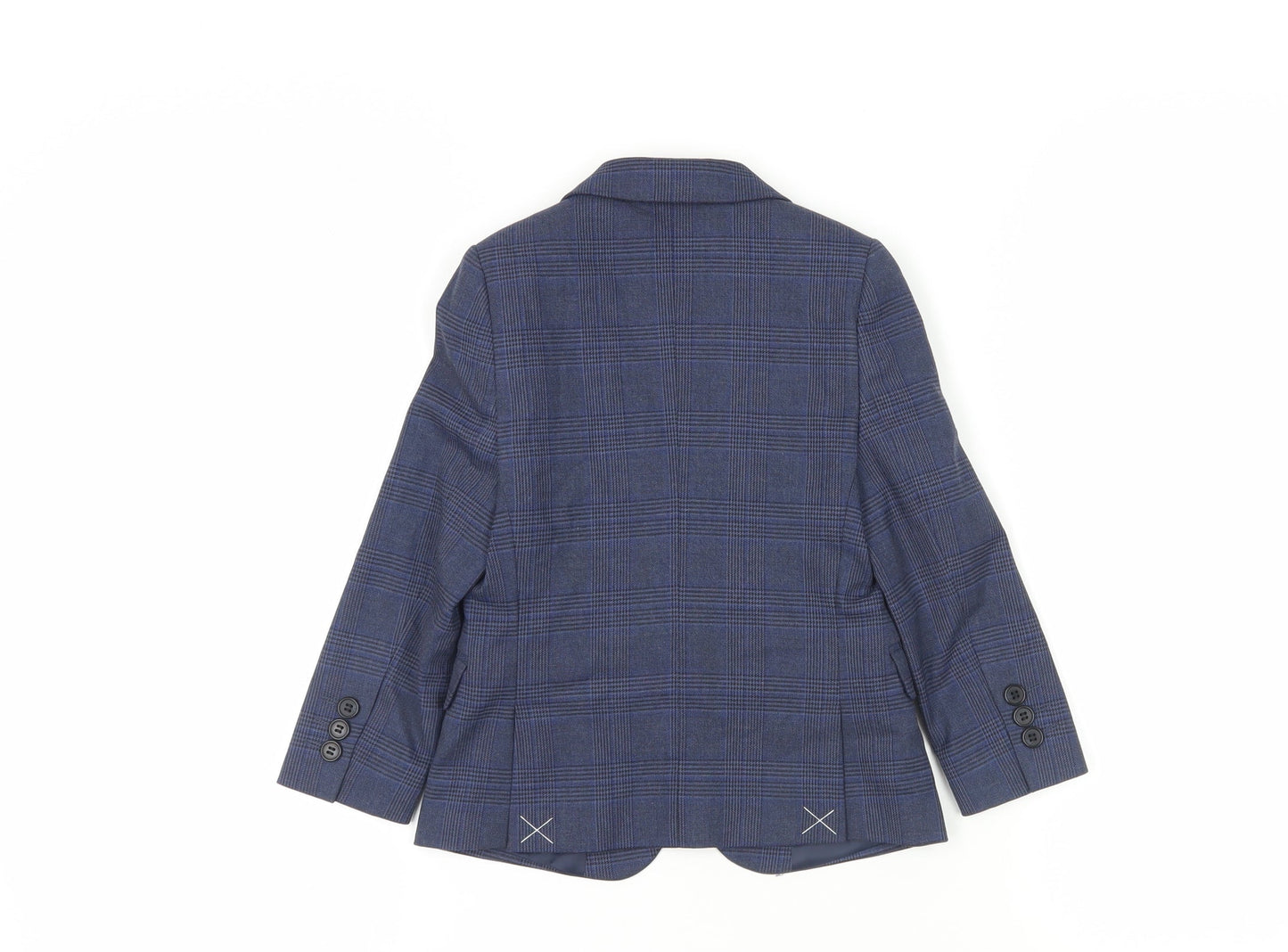 Marks and Spencer Boys Blue Check Blazer 4-5 Years