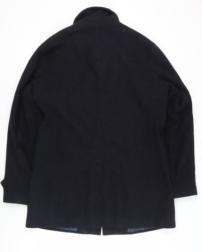 Mens UK Size L M&Co Blue Overcoat