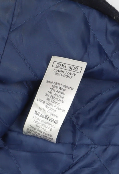 Mens UK Size L M&Co Blue Overcoat