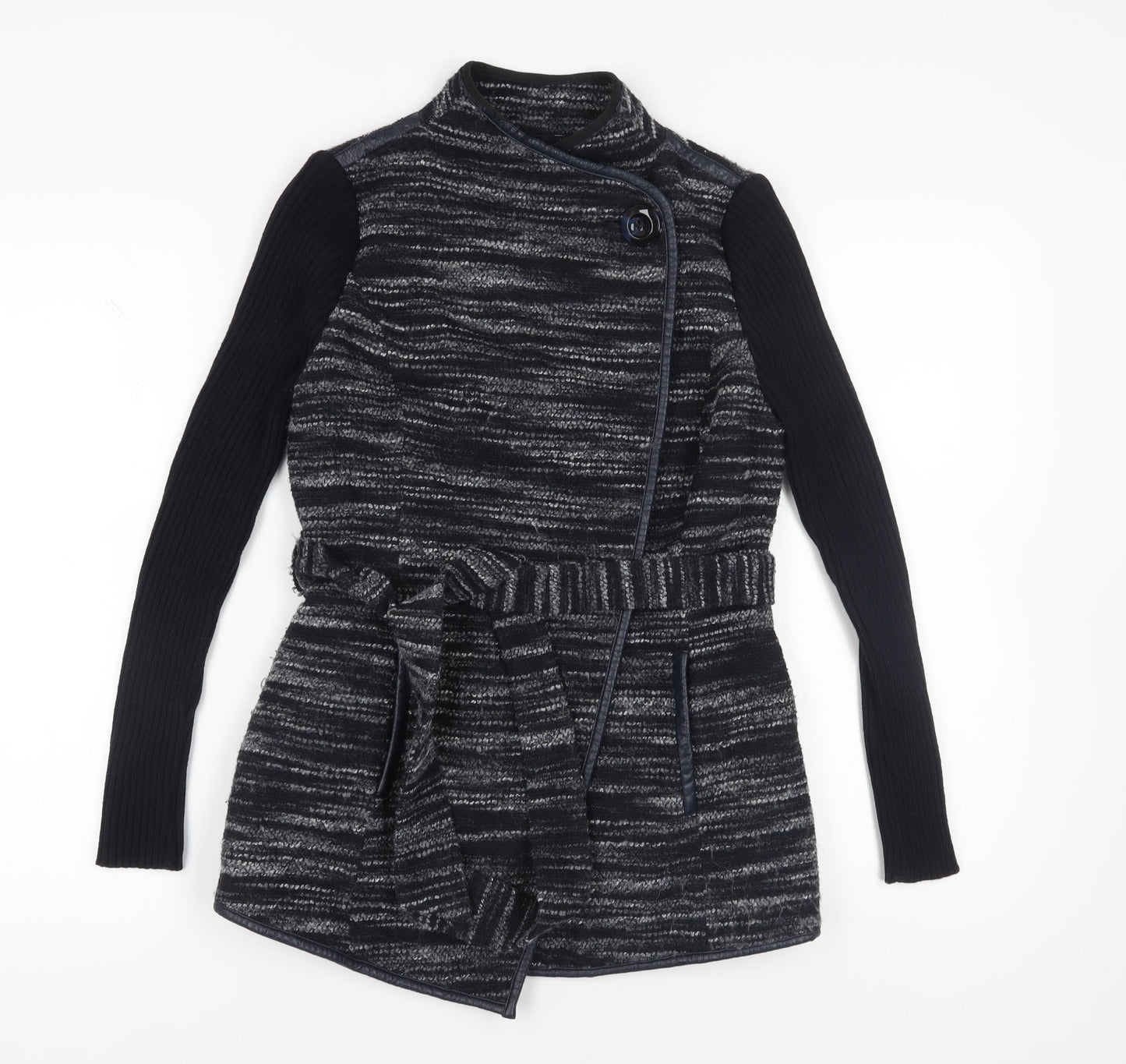 Womens UK Size 10 Marks and Spencer Black Belted