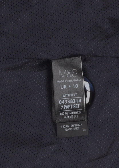 Womens UK Size 10 Marks and Spencer Black Belted