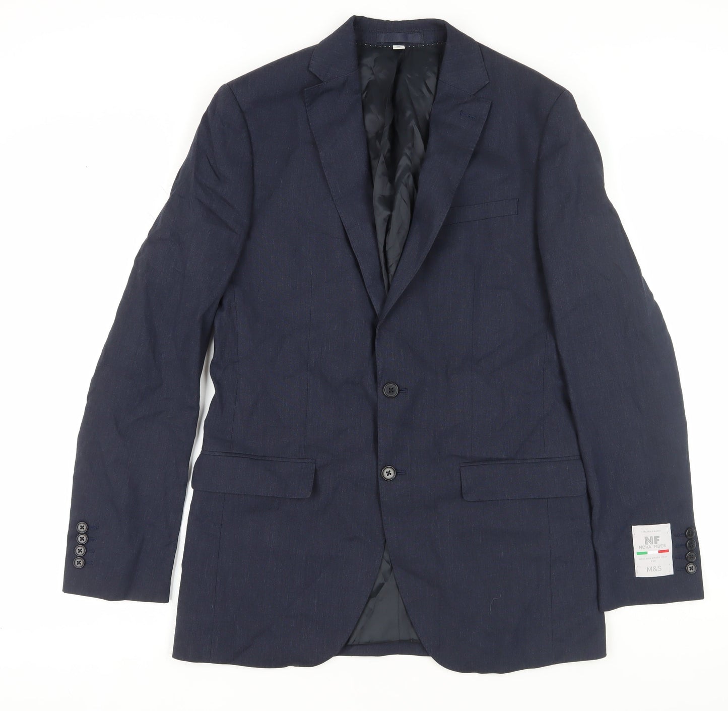Mens UK Size 38 Marks and Spencer Regular Blue Suit Jacket