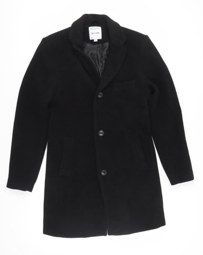 Mens UK Size S ONLY & SONS Black Overcoat