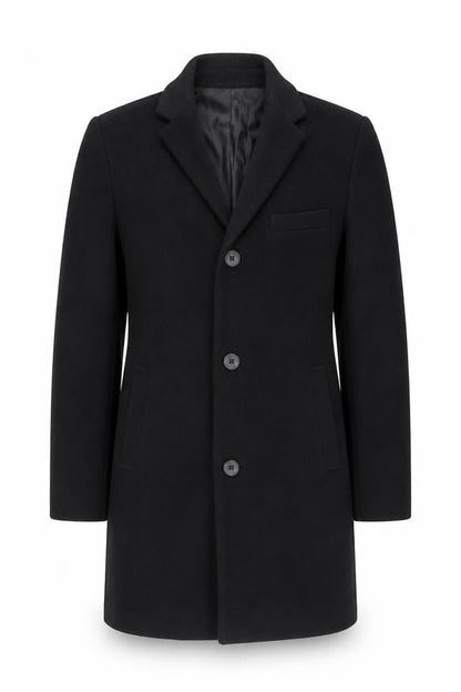 Mens UK Size S ONLY & SONS Black Overcoat