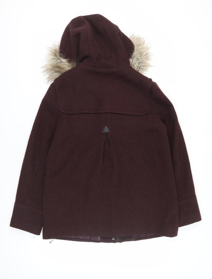 Womens UK Size 14 New Look Brown Toggle Coat