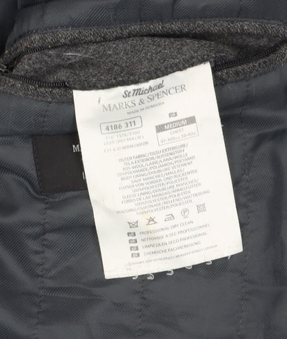 Mens UK Size M Marks and Spencer Grey Basic Jacket