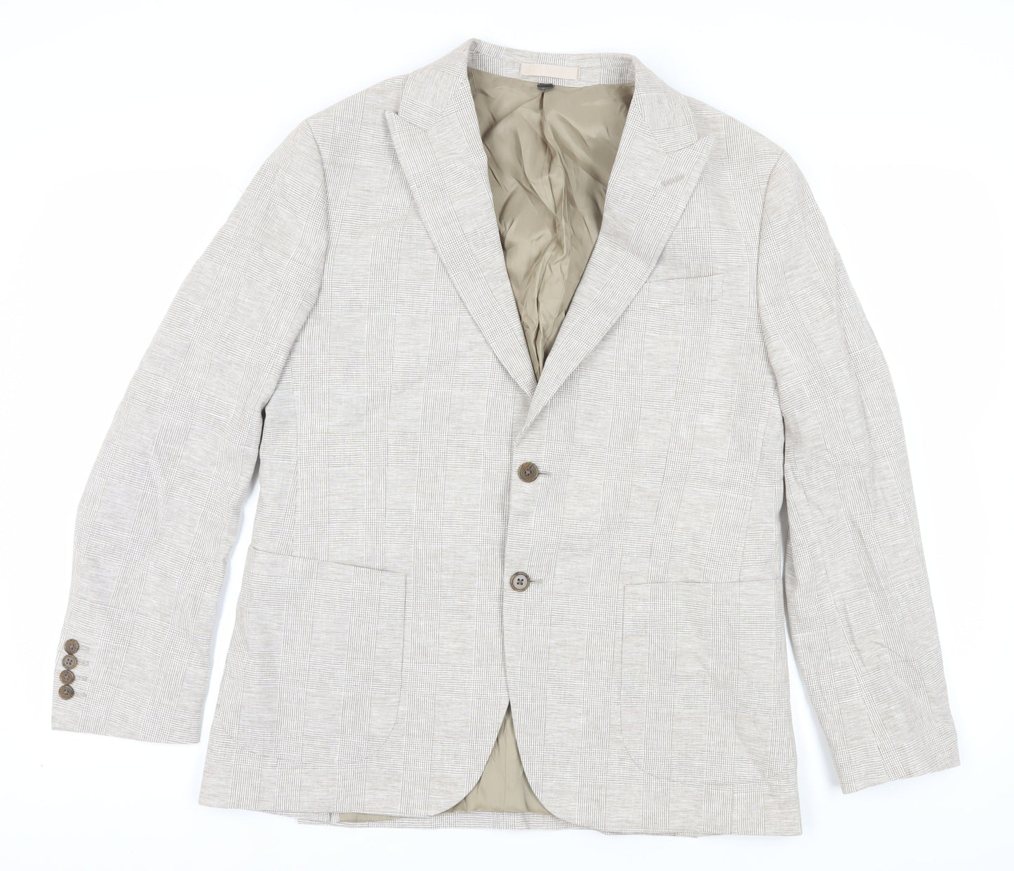 Mens UK Size 42 Marks and Spencer Regular Beige Suit Jacket