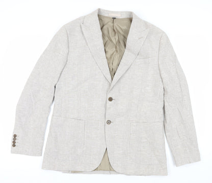 Mens UK Size 42 Marks and Spencer Regular Beige Suit Jacket