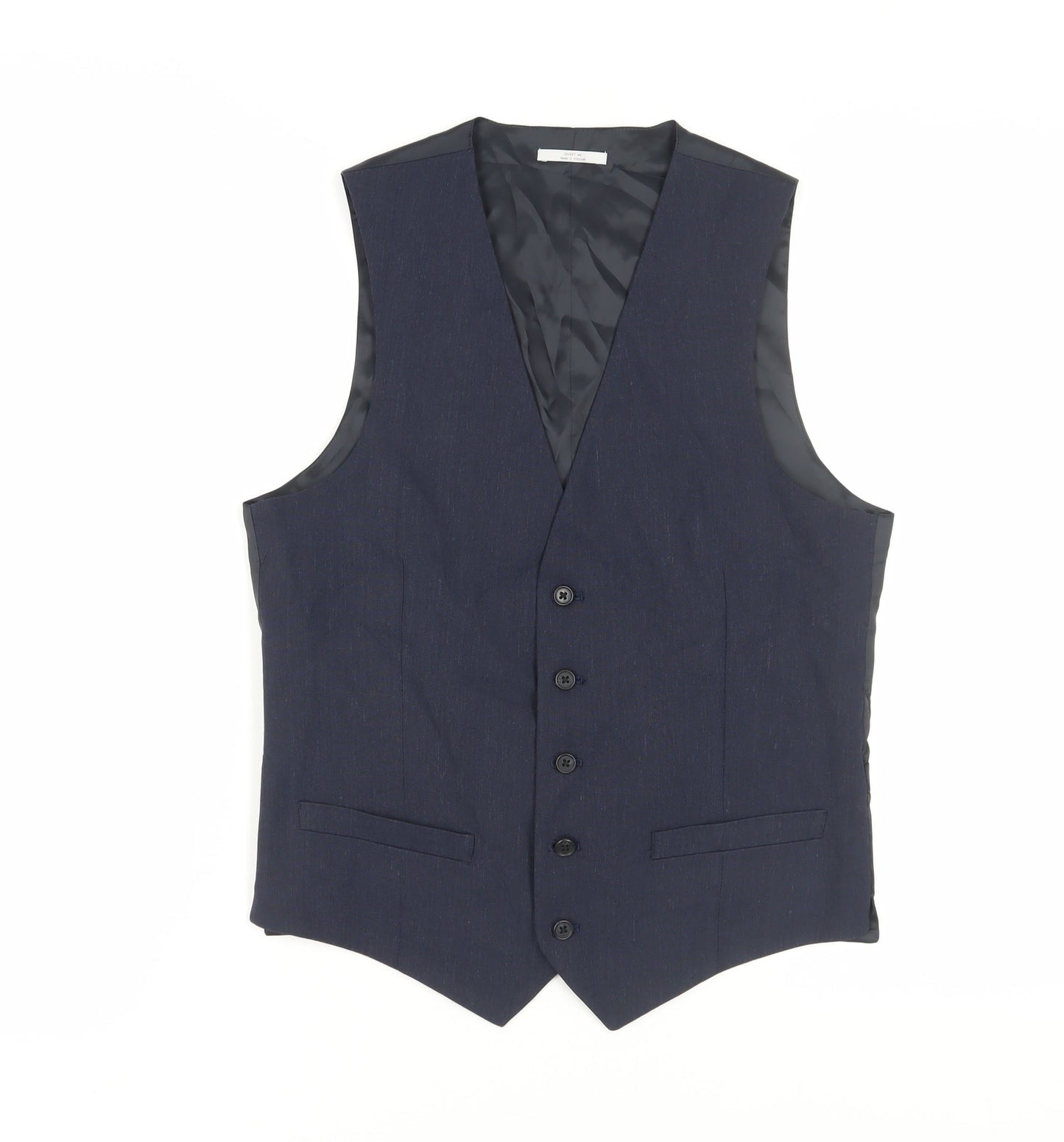 Mens UK Size 36 Marks and Spencer Regular Blue Suit Waistcoat