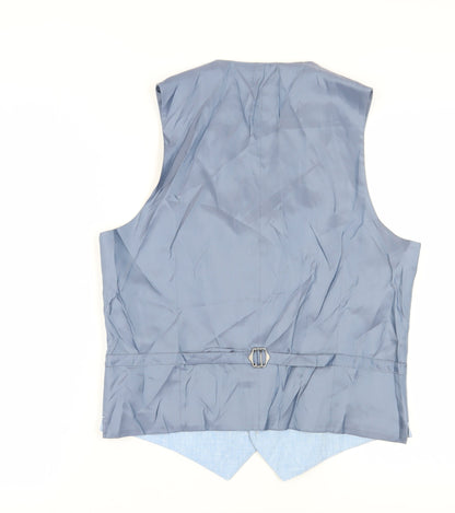 Mens UK Size 40 Marks and Spencer Regular Blue Suit Waistcoat