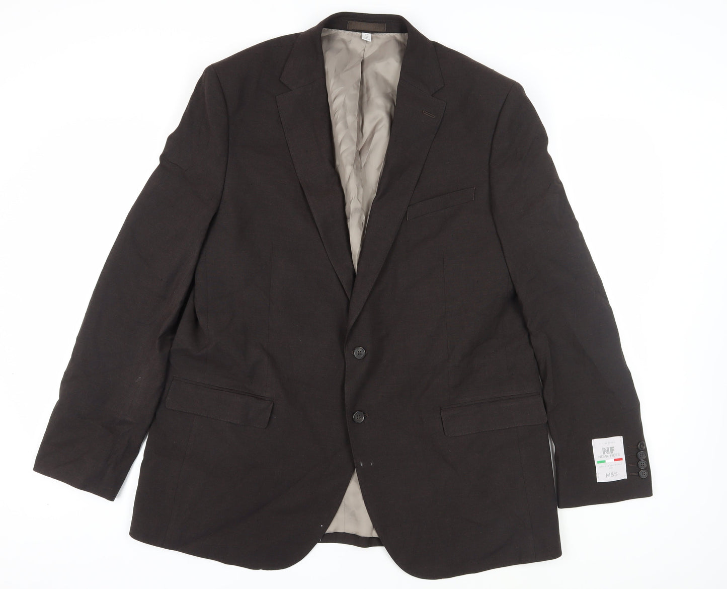 Mens UK Size 46 Marks and Spencer Regular Brown Suit Jacket