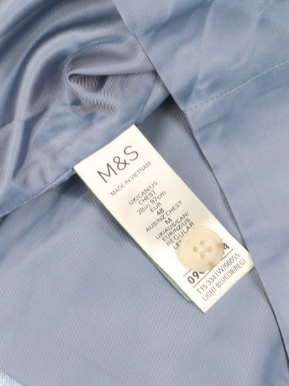 Mens UK Size 38 Marks and Spencer Regular Blue Suit Waistcoat