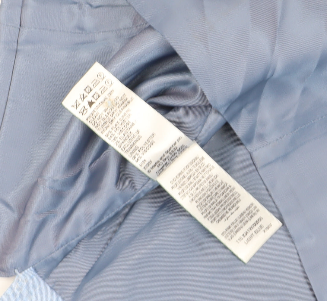 Mens UK Size 38 Marks and Spencer Regular Blue Suit Waistcoat