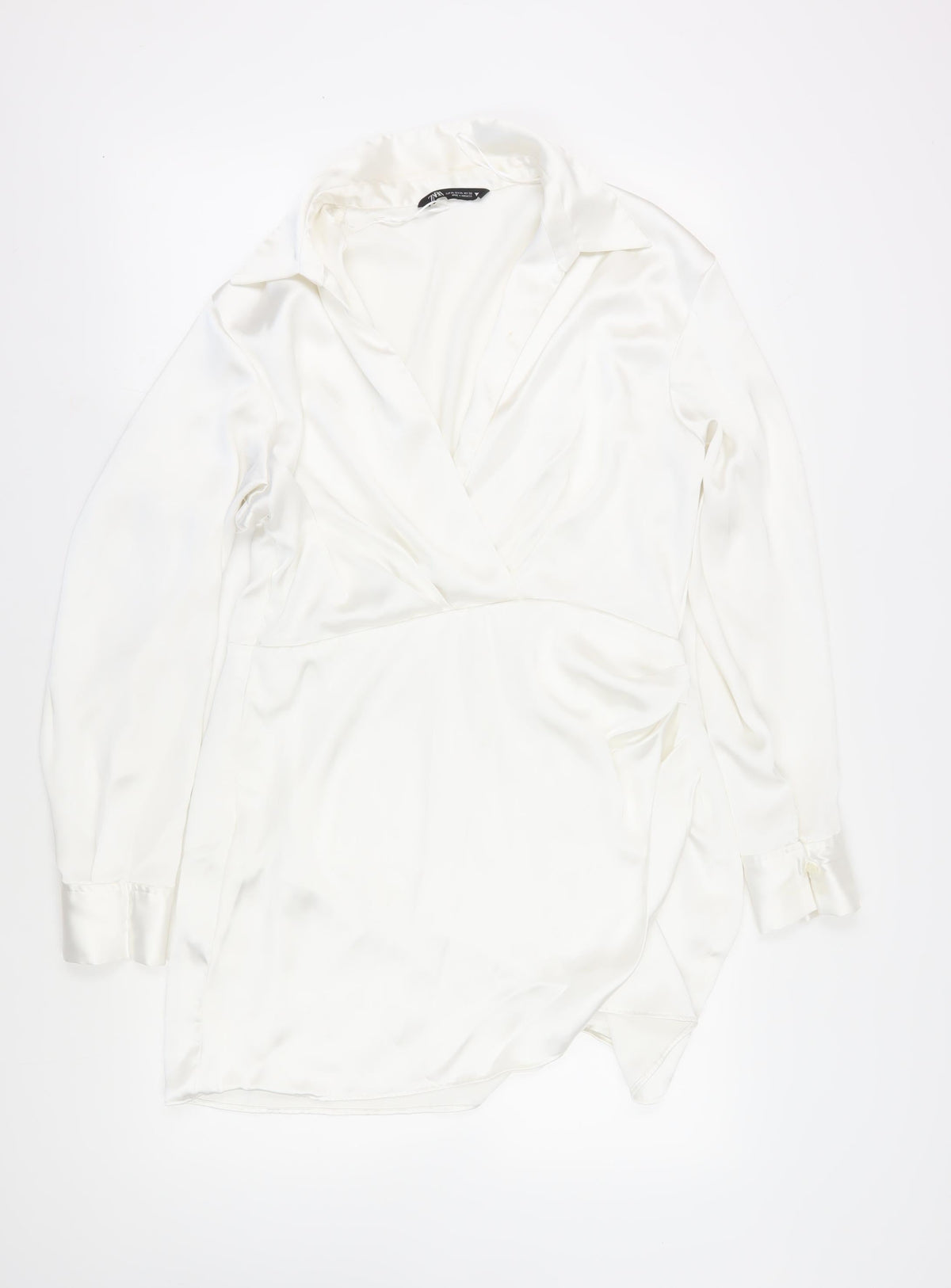 Zara Women's Ivory Wrap Dress XL