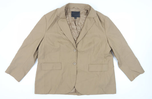 Marks and Spencer Women's Beige Suit Jacket, Size 18