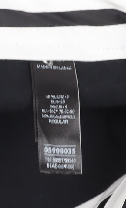 Womens UK Size 8 Marks and Spencer Regular Fit Dress Pants Black Trousers