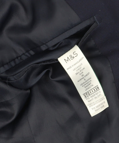 Mens UK Size 36 Marks and Spencer Regular Blue Suit Jacket