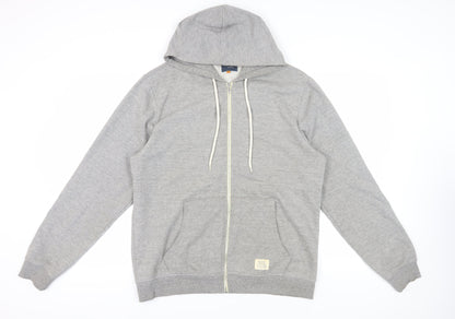 Mens UK Size XL Blend Grey Full Zip Hoodie