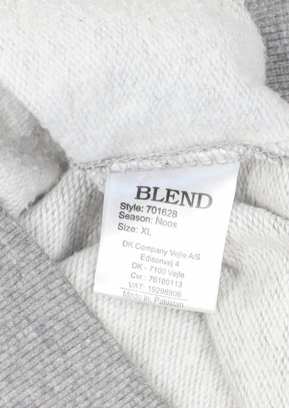 Mens UK Size XL Blend Grey Full Zip Hoodie