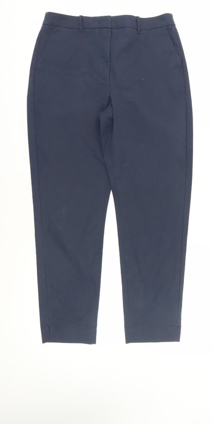 Womens UK Size 10 Marks and Spencer Regular Fit Dress Pants Blue Trousers
