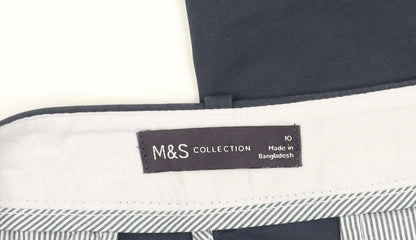 Womens UK Size 10 Marks and Spencer Regular Fit Dress Pants Blue Trousers