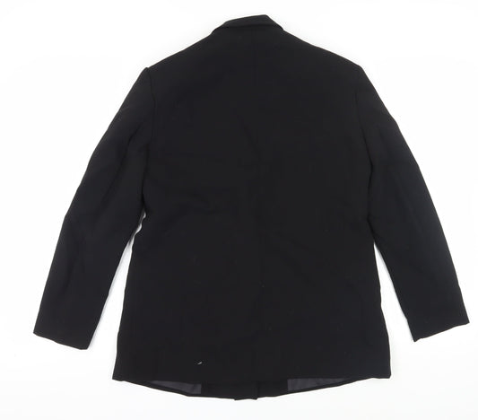 Zara Women's Black Double-Breasted Suit Jacket