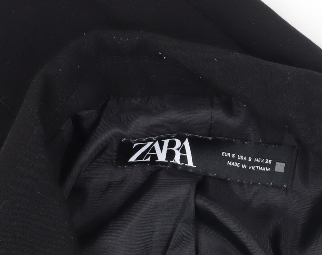 Zara Women's Black Double-Breasted Suit Jacket