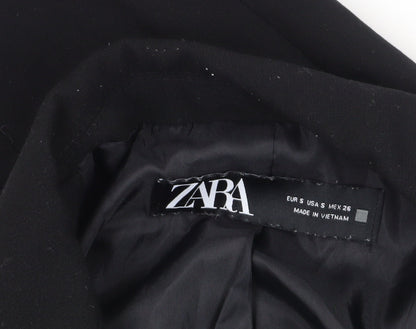 Zara Women's Black Double-Breasted Suit Jacket