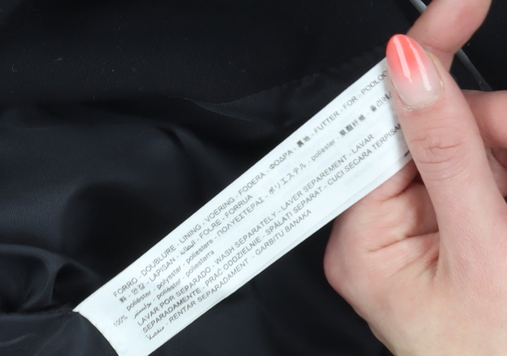 Zara Women's Black Double-Breasted Suit Jacket