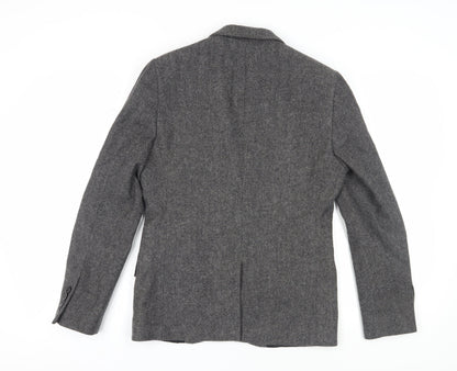 Mens UK Size 38 Topman Regular Grey Suit Jacket
