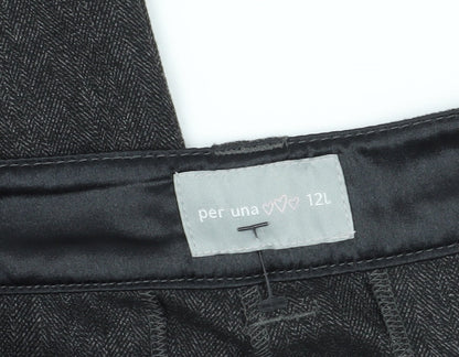 Womens UK Size 12 Marks and Spencer Regular Fit Dress Pants Black Trousers